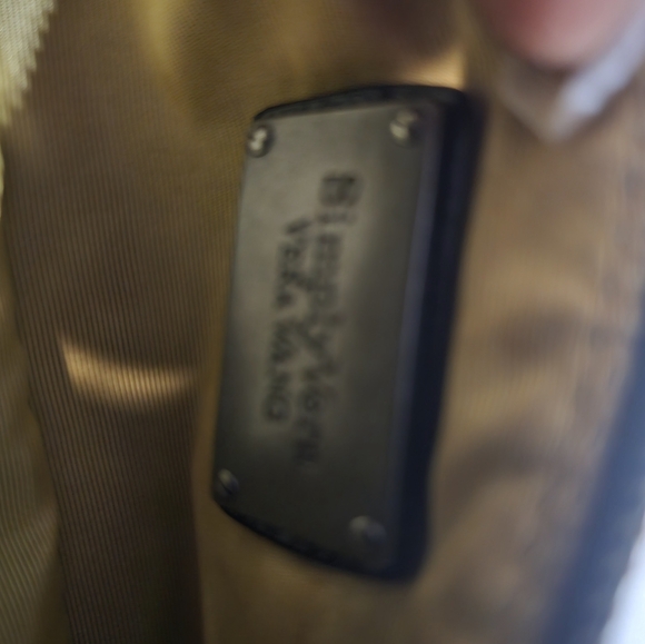 Black Simply Vera signature monogram magnetic closure fold clutch wristlet purse - Picture 10 of 12